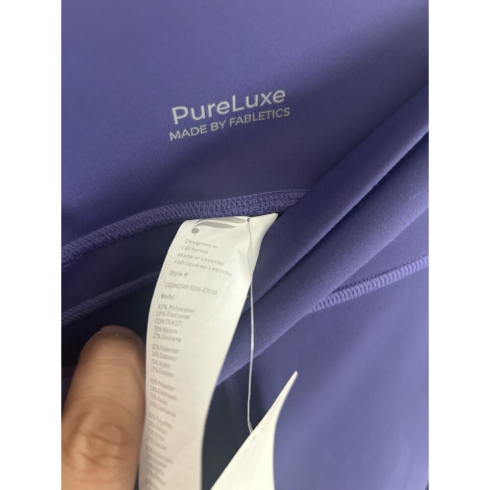 Fabletics PureLuxe Leggings High-Waist Side Pockets Purple Women's Medium 5/6